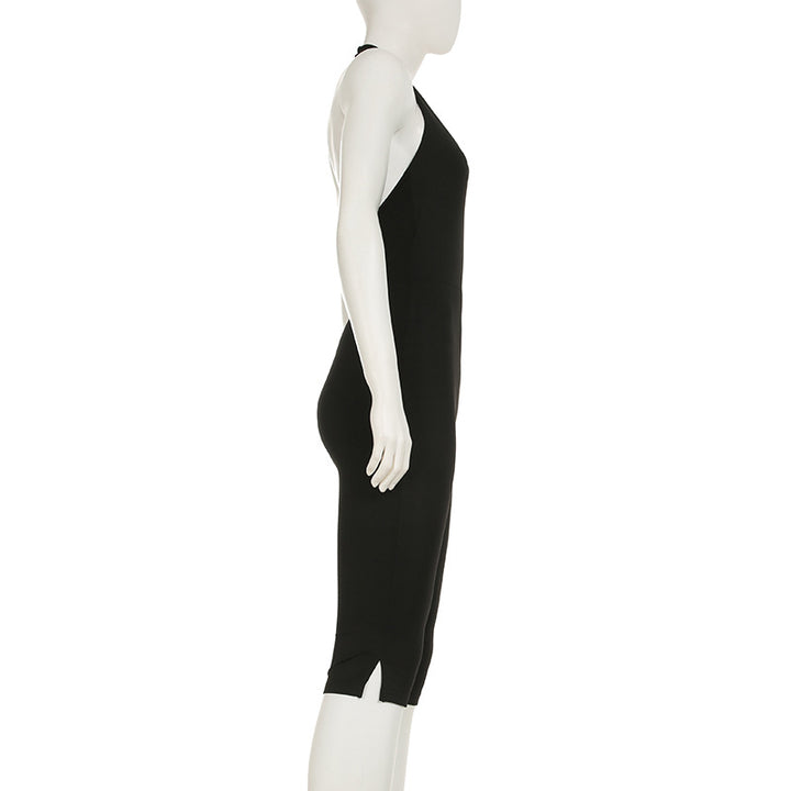 Dame kroppsnær jumpsuit med dyp ryggutskjæring og ren design Mirla-Eva Jonsson