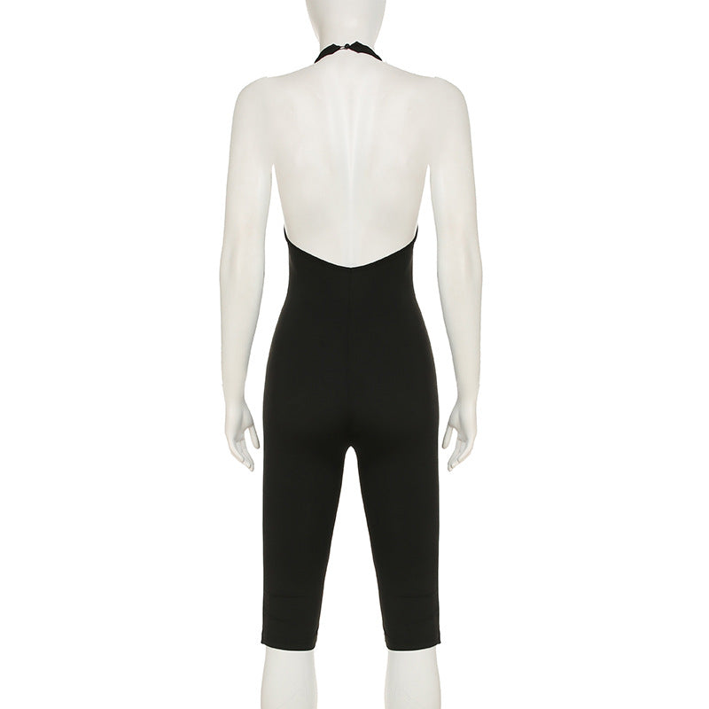 Dame kroppsnær jumpsuit med dyp ryggutskjæring og ren design Mirla-Eva Jonsson