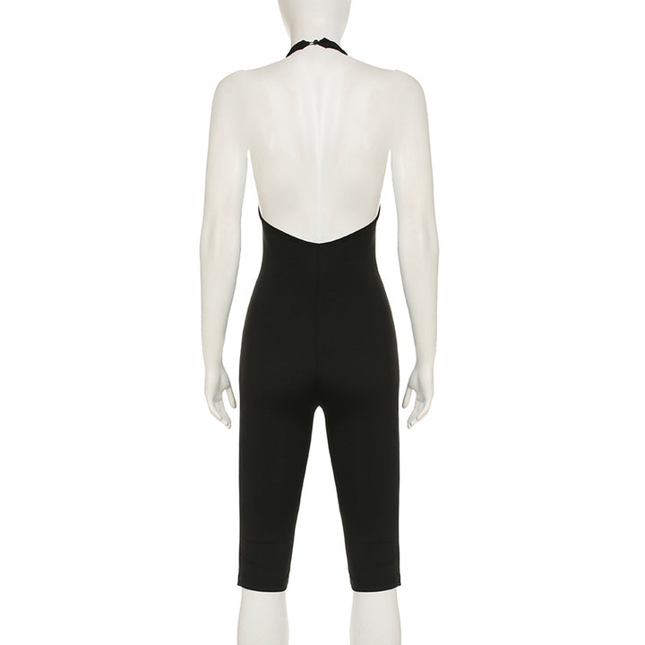 Dame kroppsnær jumpsuit med dyp ryggutskjæring og ren design Mirla-Eva Jonsson