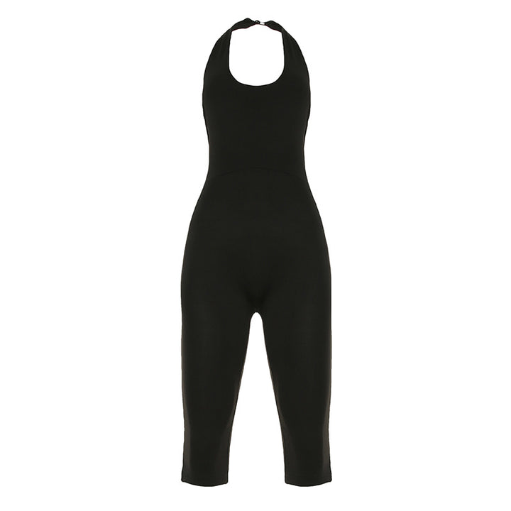 Dame kroppsnær jumpsuit med dyp ryggutskjæring og ren design Mirla-Eva Jonsson