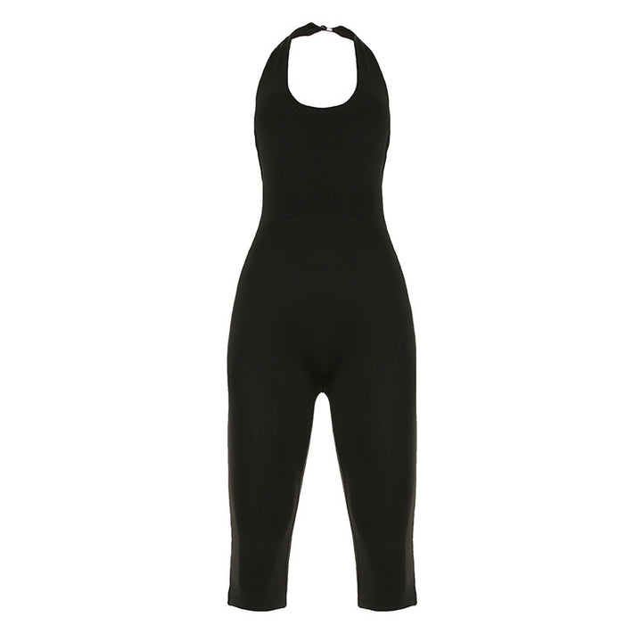 Dame kroppsnær jumpsuit med dyp ryggutskjæring og ren design Mirla-Eva Jonsson