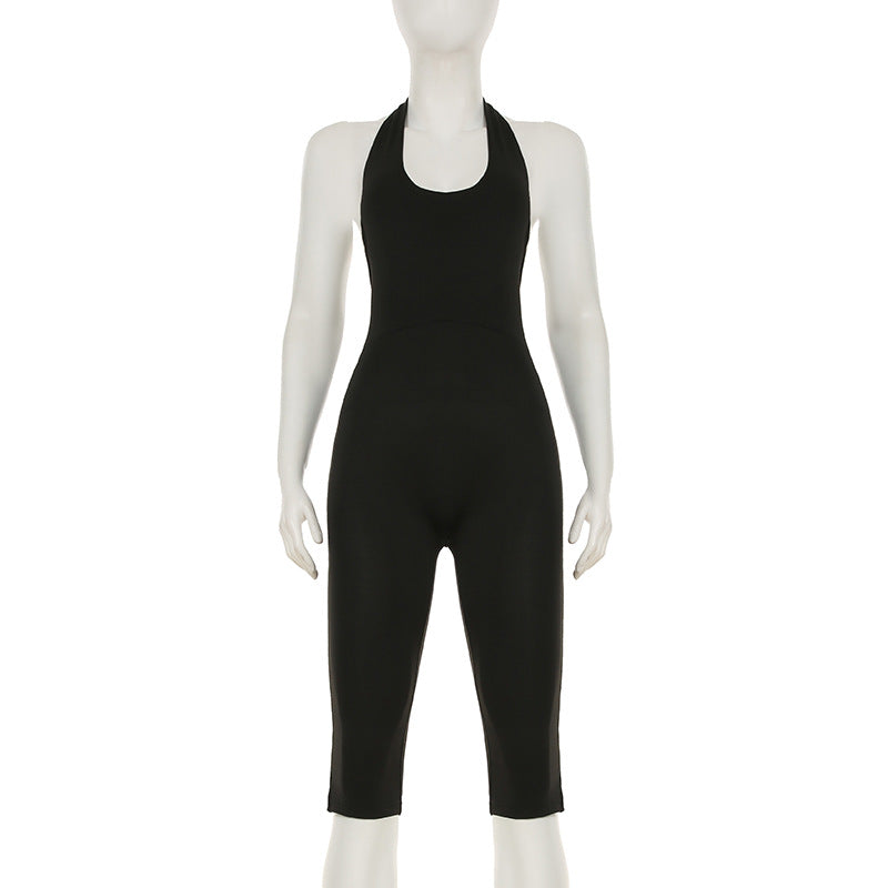 Dame kroppsnær jumpsuit med dyp ryggutskjæring og ren design Mirla-Eva Jonsson