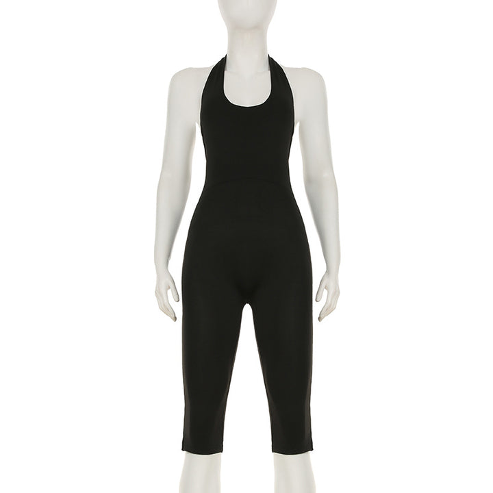 Dame kroppsnær jumpsuit med dyp ryggutskjæring og ren design Mirla-Eva Jonsson