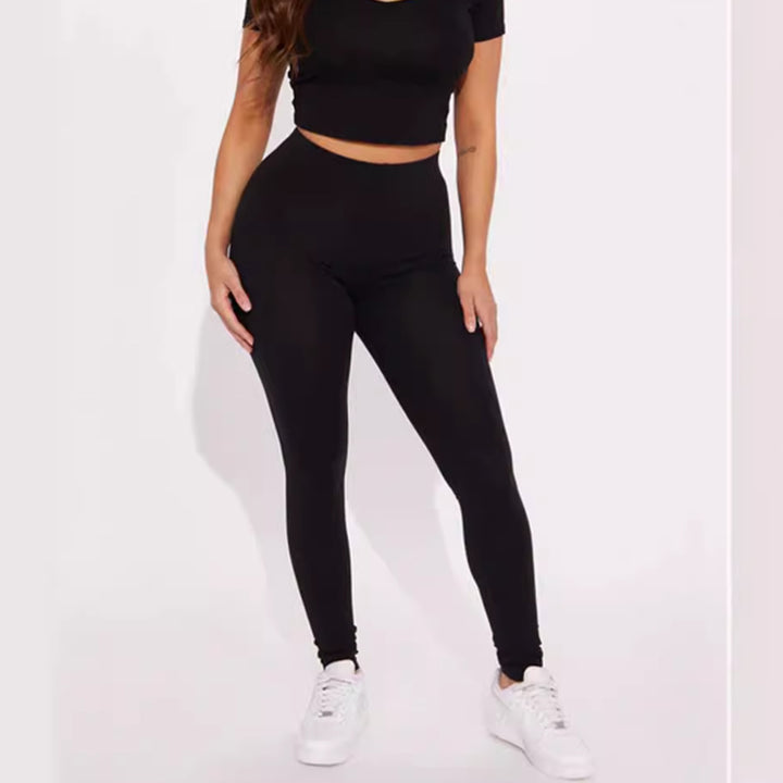 Dame leggings med hög midja och figursydd design Mirla-Eva Jonsson