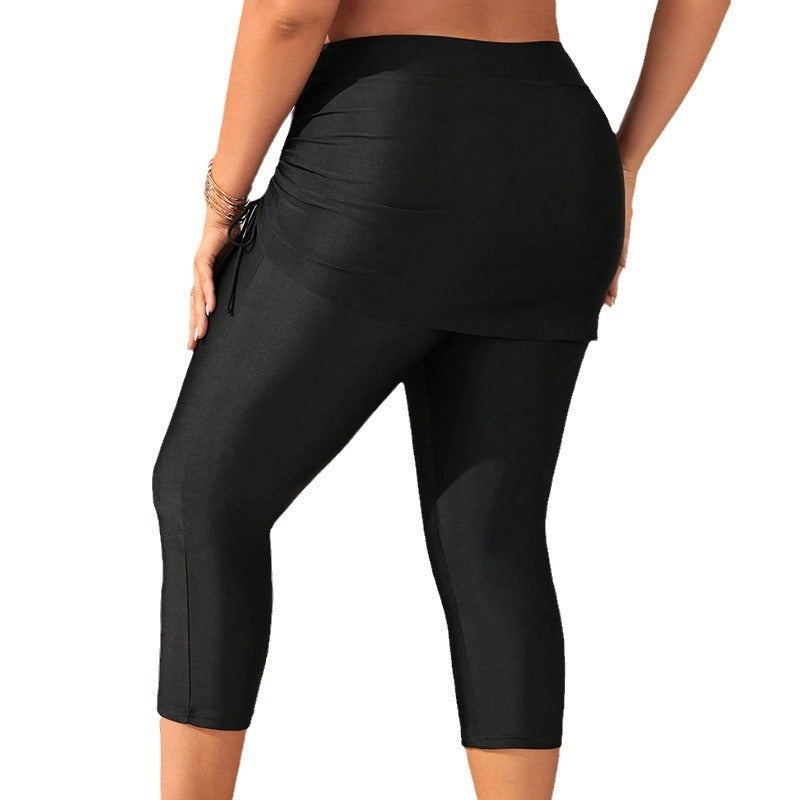 Dame leggings med sidofåll och hög midja Mirla-Eva Jonsson