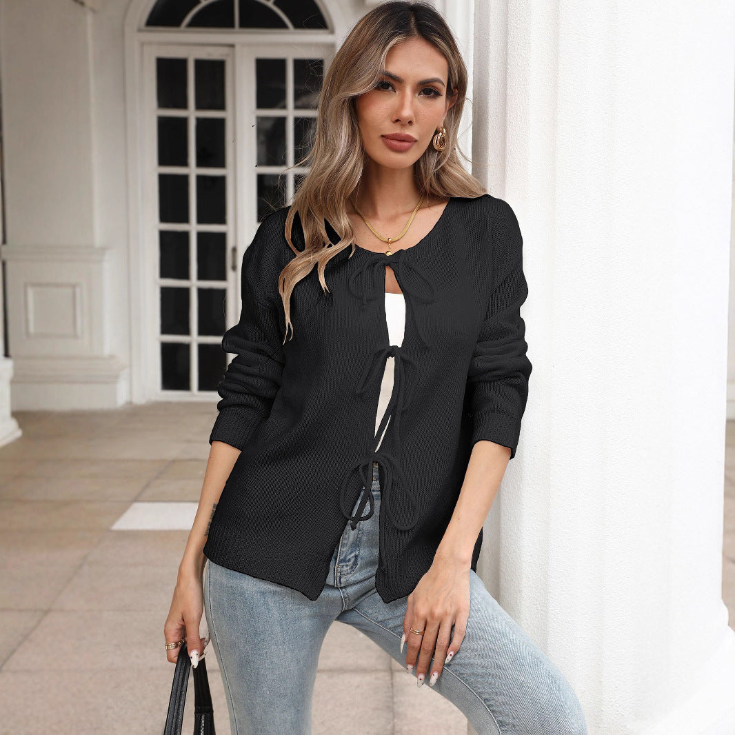 Dame loose cardigan with drawstring Mirla-Eva Jonsson
