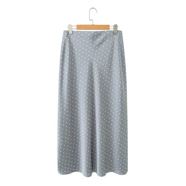 Dame maxikjol med elegant prickdesign och flytande snitt Mirla-Eva Jonsson