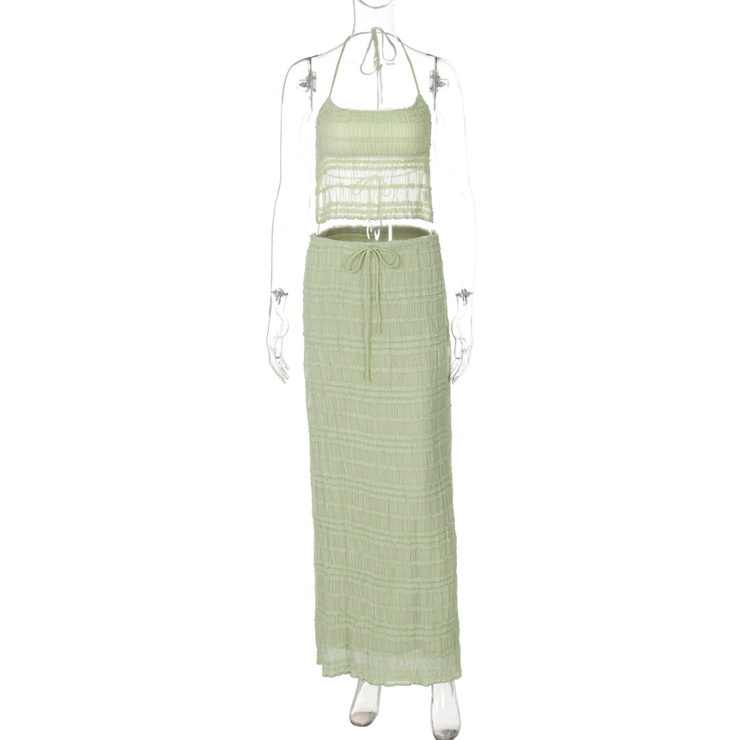Dame maxikjol med off-shoulder design och rynkor Mirla-Eva Jonsson