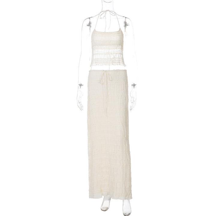 Dame maxikjol med off-shoulder design och rynkor Mirla-Eva Jonsson