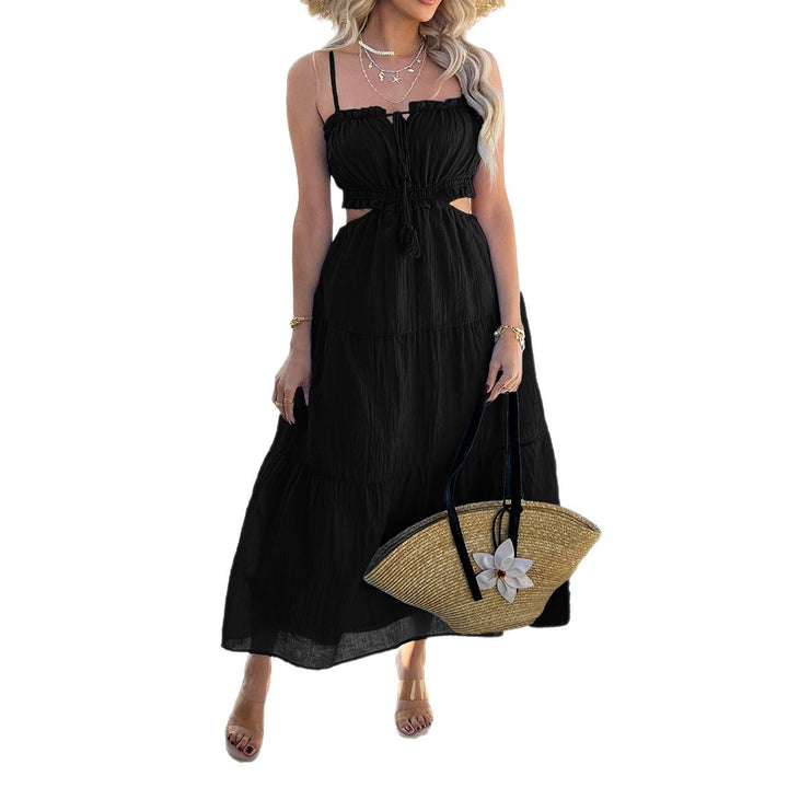 Dame maxikjole med elastisk talje og off-shoulder design Mirla-Eva Jonsson