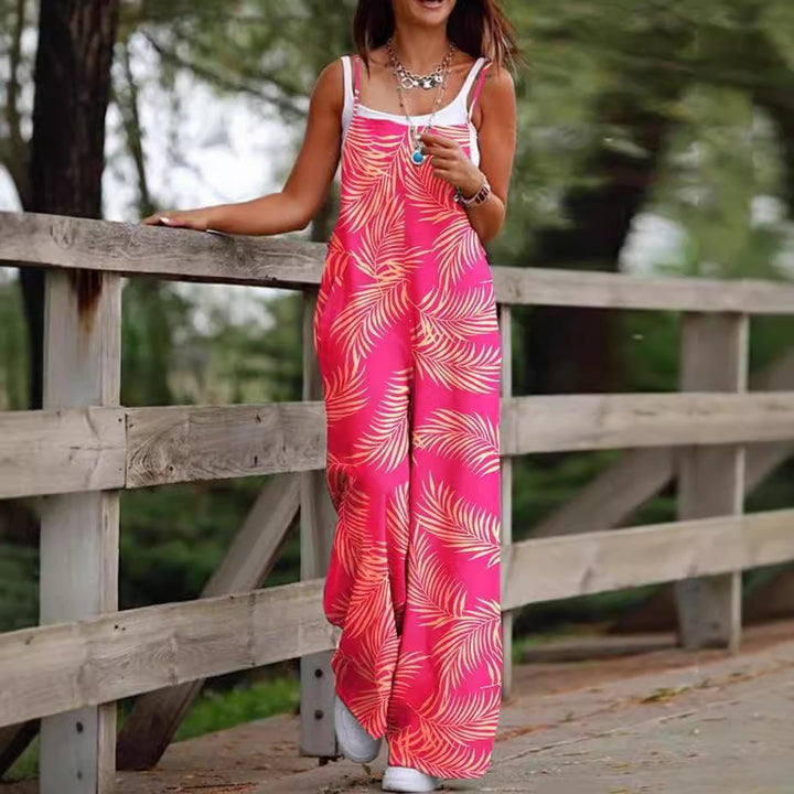 Dame maxiklänning med lekfullt etno-mönster och breda axelremmar Eva Jonsson-Eva Jonsson