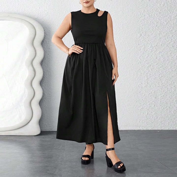 Dame maxiklänning med sidoflik och elegant design Mirla-Eva Jonsson