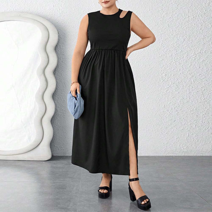 Dame maxiklänning med sidoflik och elegant design Mirla-Eva Jonsson