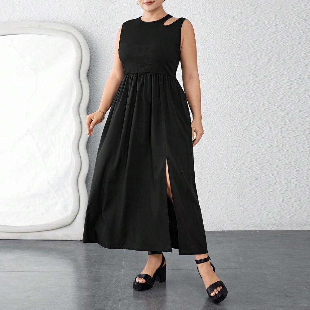 Dame maxiklänning med sidoflik och elegant design Mirla-Eva Jonsson