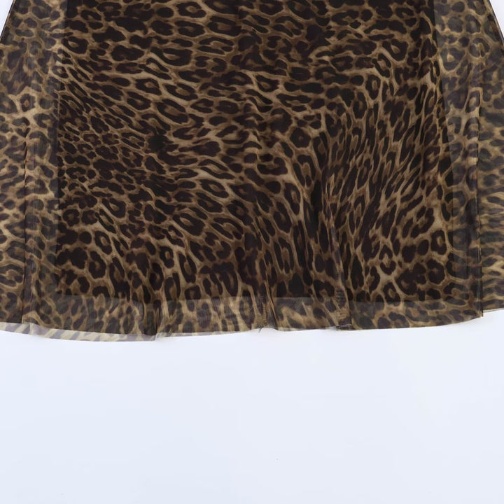 Dame midi skirt in animal print design with flowing cut and high waistband Mirla-Eva Jonsson