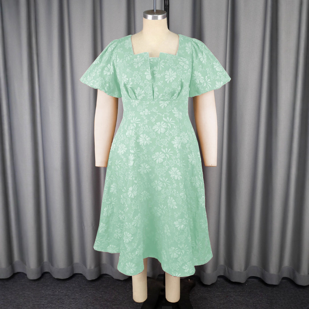 Dame midikleid mit schwingendem rock und floralen mustern mirla-Eva Jonsson