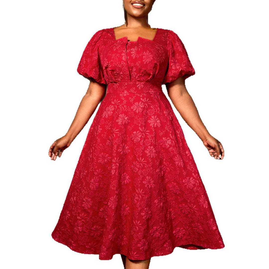 Dame midikleid mit schwingendem rock und floralen mustern mirla-Eva Jonsson