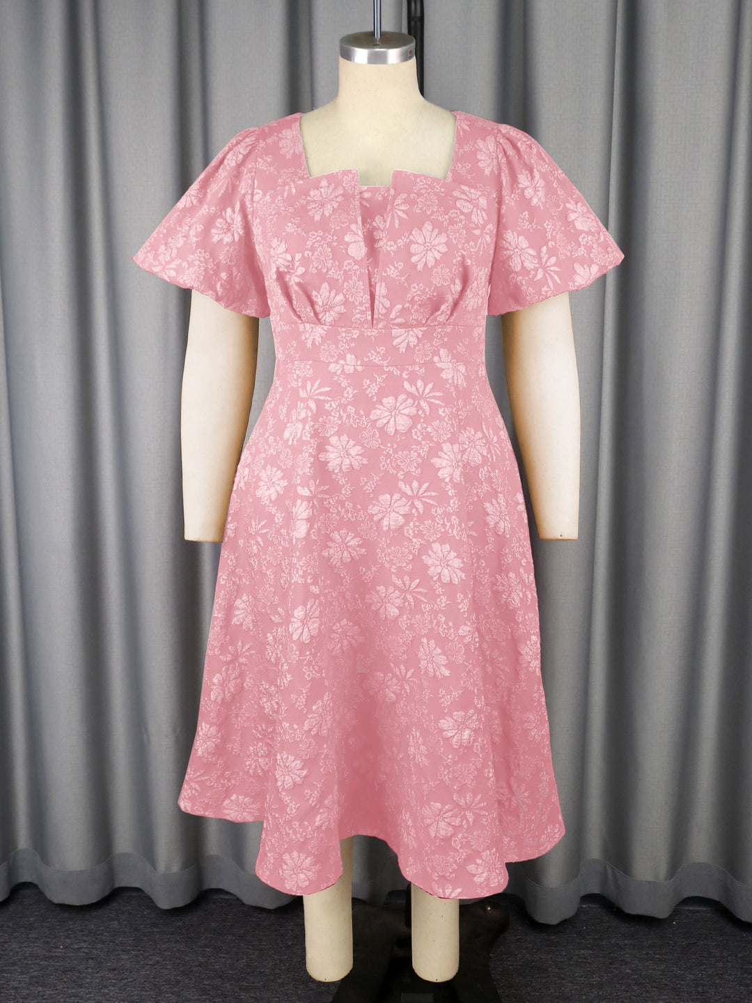 Dame midikleid mit schwingendem rock und floralen mustern mirla-Eva Jonsson