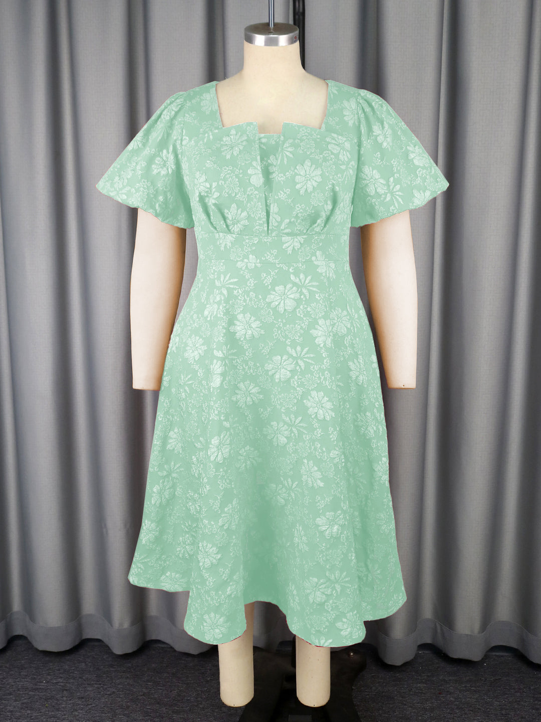 Dame midikleid mit schwingendem rock und floralen mustern mirla-Eva Jonsson