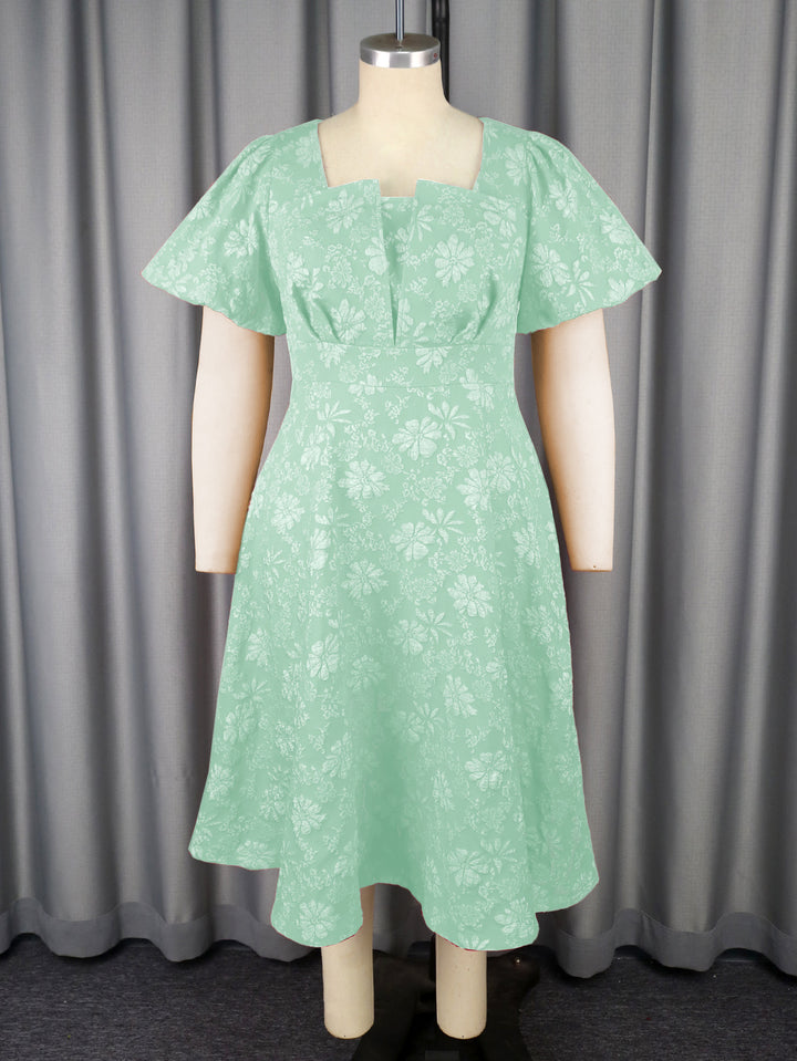 Dame midikleid mit schwingendem rock und floralen mustern mirla-Eva Jonsson