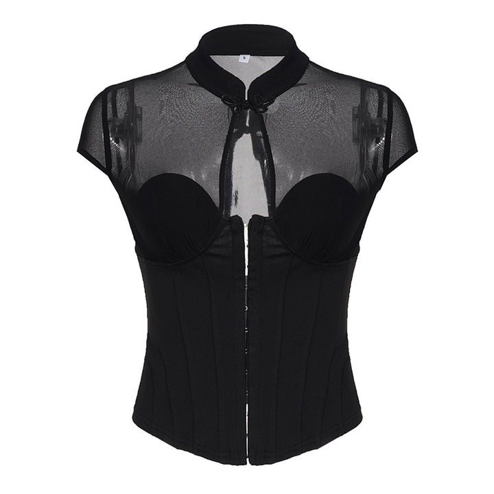 Dame midjekorsett med transparenta inslag och eleganta detaljer Mirla-Eva Jonsson