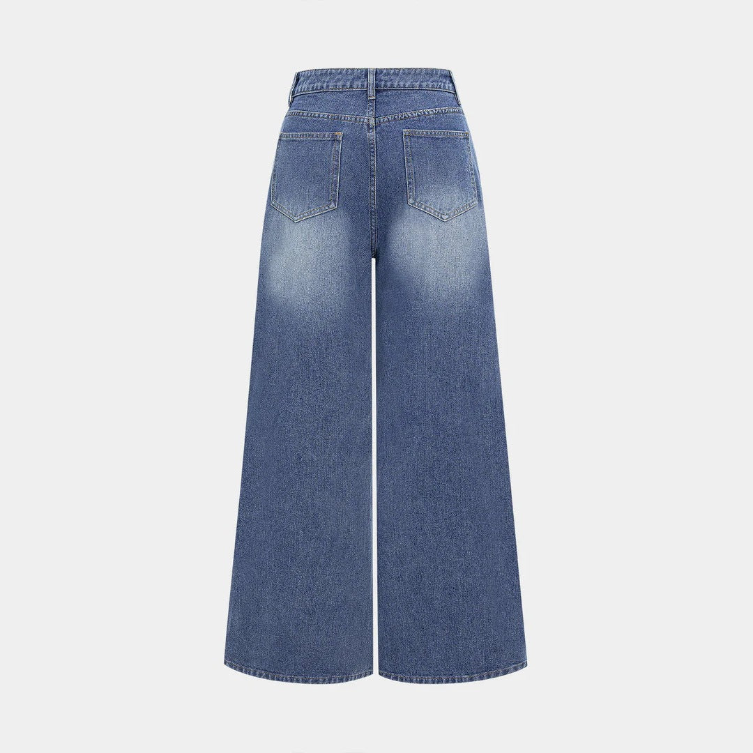 Dame mode High-Waist Jeans med vida ben Mirla-Eva Jonsson