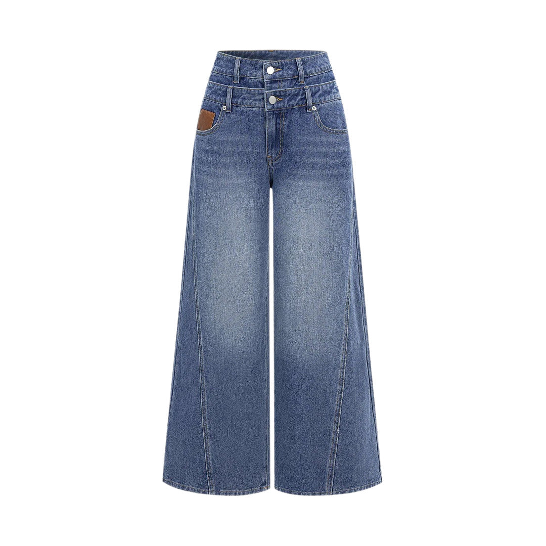 Dame mode High-Waist Jeans med vida ben Mirla-Eva Jonsson