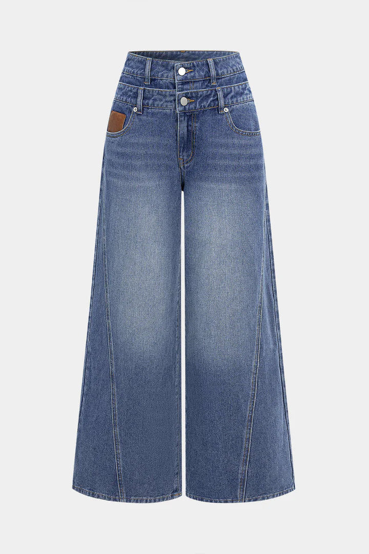 Dame mode High-Waist Jeans med vida ben Mirla-Eva Jonsson
