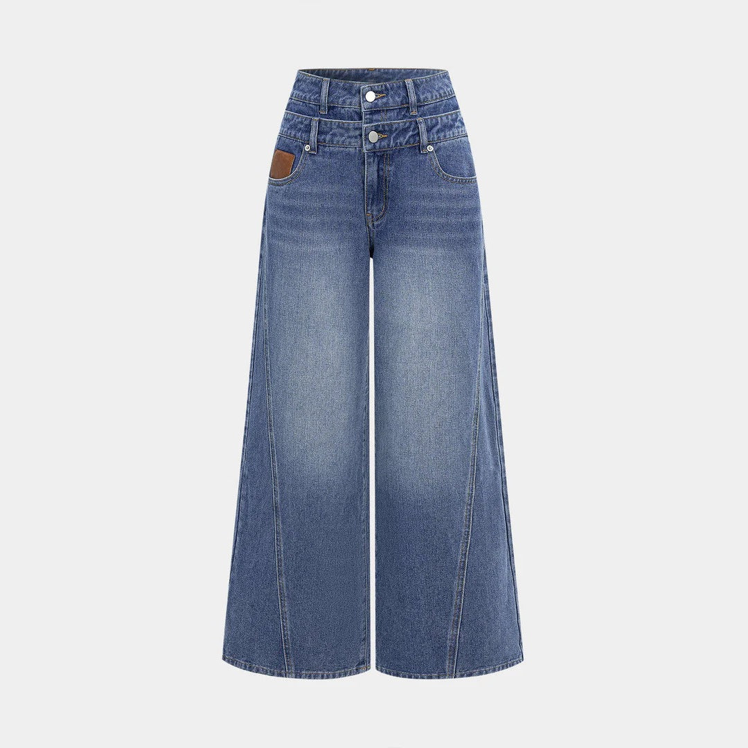 Dame mode High-Waist Jeans med vida ben Mirla-Eva Jonsson