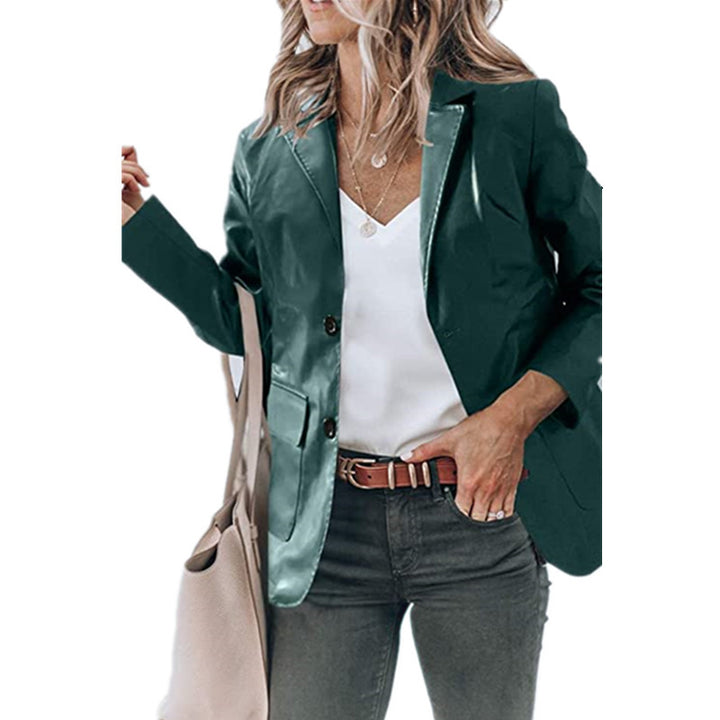 Dame moderiktig blazer med glänsande finish Mirla-Eva Jonsson
