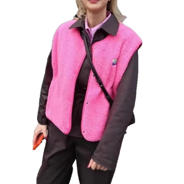 Dame modern väst med fleece-foder och praktiska fickor Mirla-Eva Jonsson