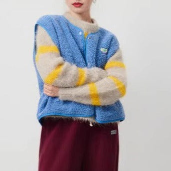 Dame modern väst med fleece-foder och praktiska fickor Mirla-Eva Jonsson
