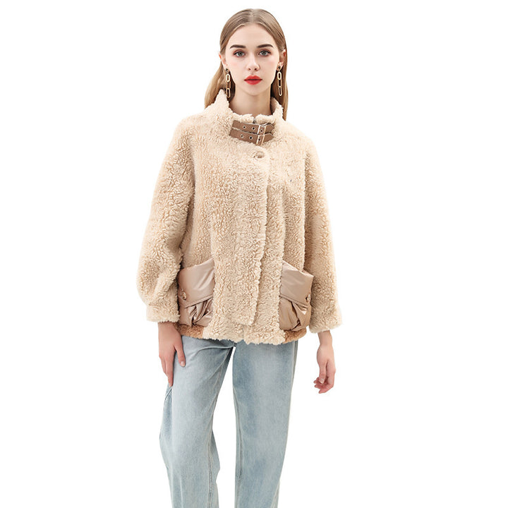 Dame mysiga oversized jacka med dekorativa fickor Mirla-Eva Jonsson