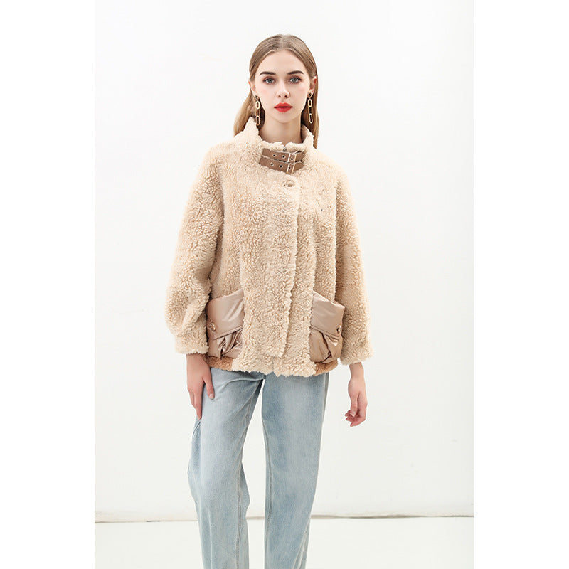 Dame mysiga oversized jacka med dekorativa fickor Mirla-Eva Jonsson
