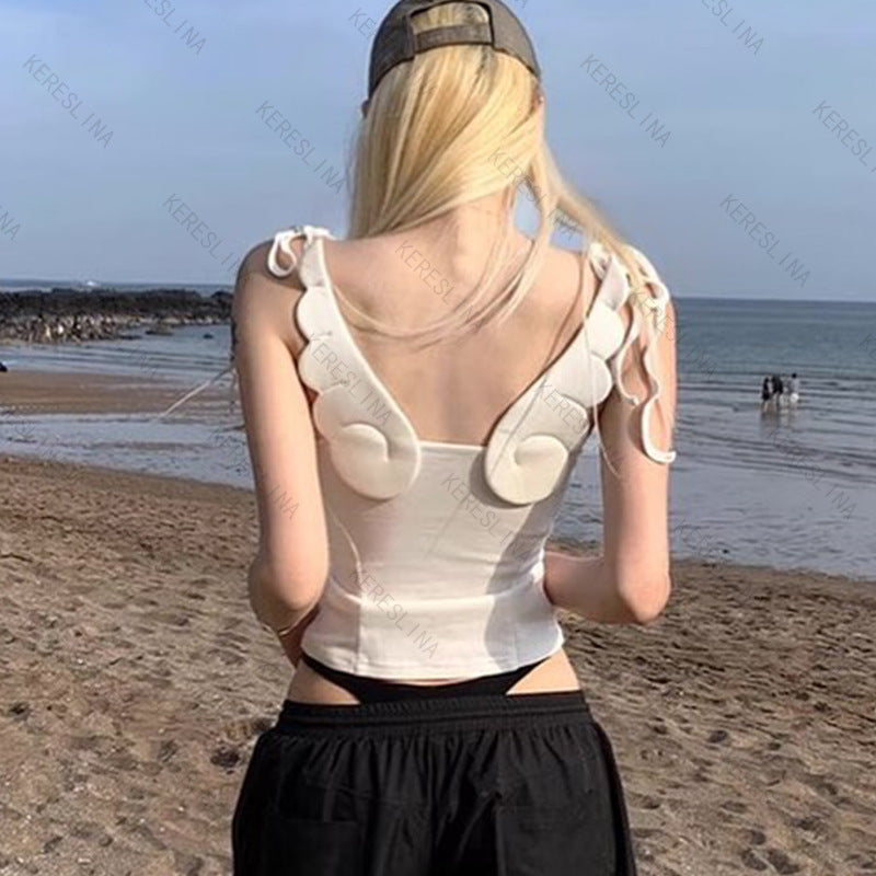 Dame off-the-shoulder topp med justerbare stropper og tettsittende snitt Mirla-Eva Jonsson