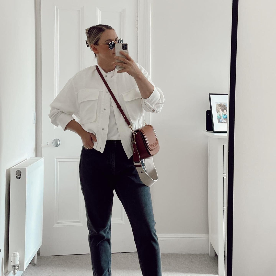 Dame övergångsjacka med sportiga fickor och elastisk midja Mirla-Eva Jonsson