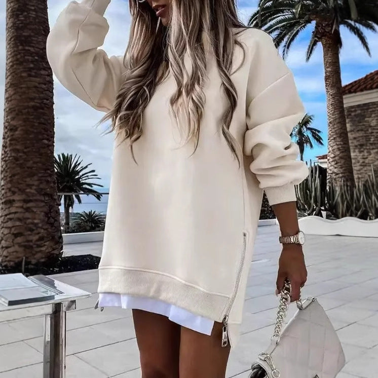 Dame oversize sweatshirt med sidoremsa Mirla-Eva Jonsson