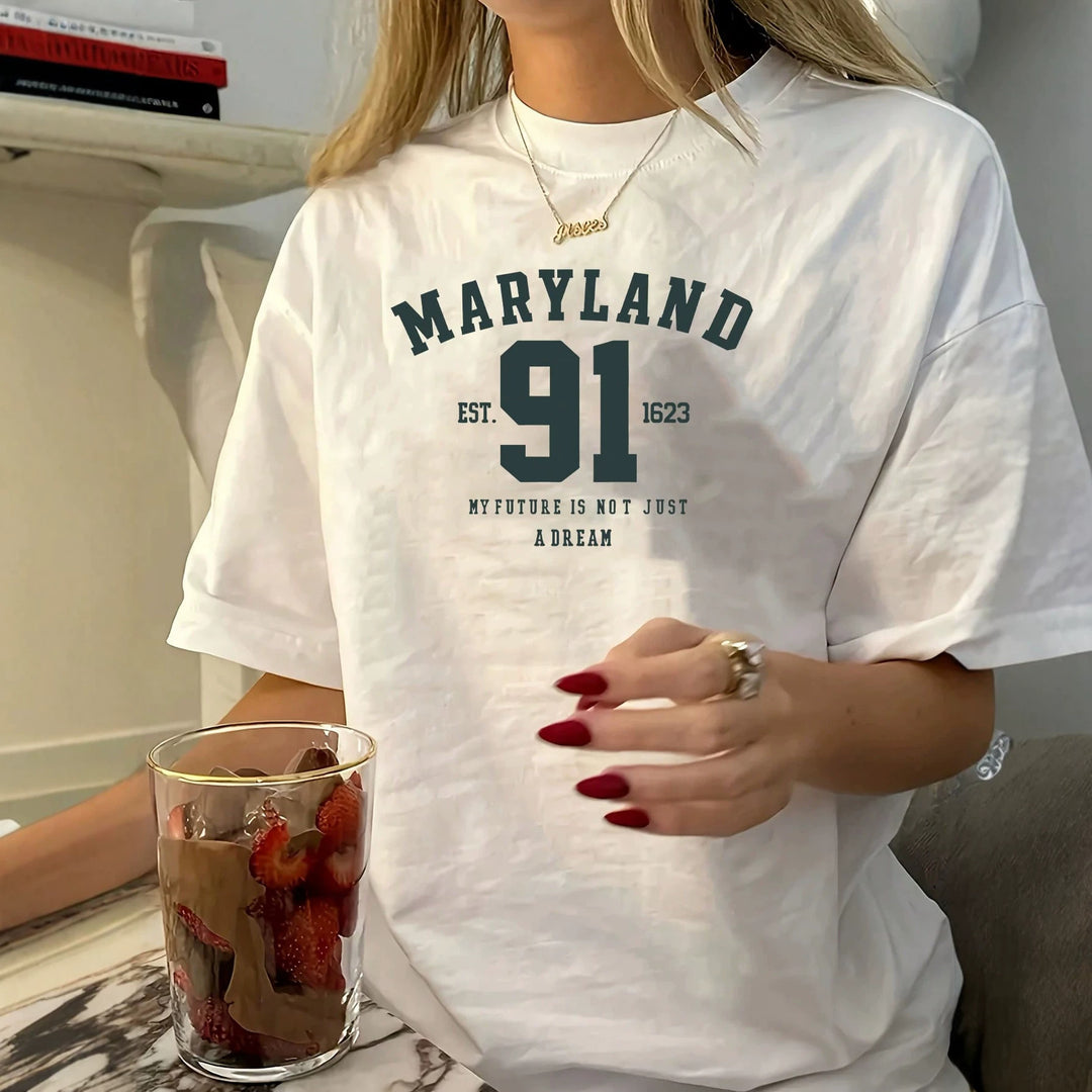 Dame oversized Bachelorette T-shirt med exklusiv tryck Mirla-Eva Jonsson