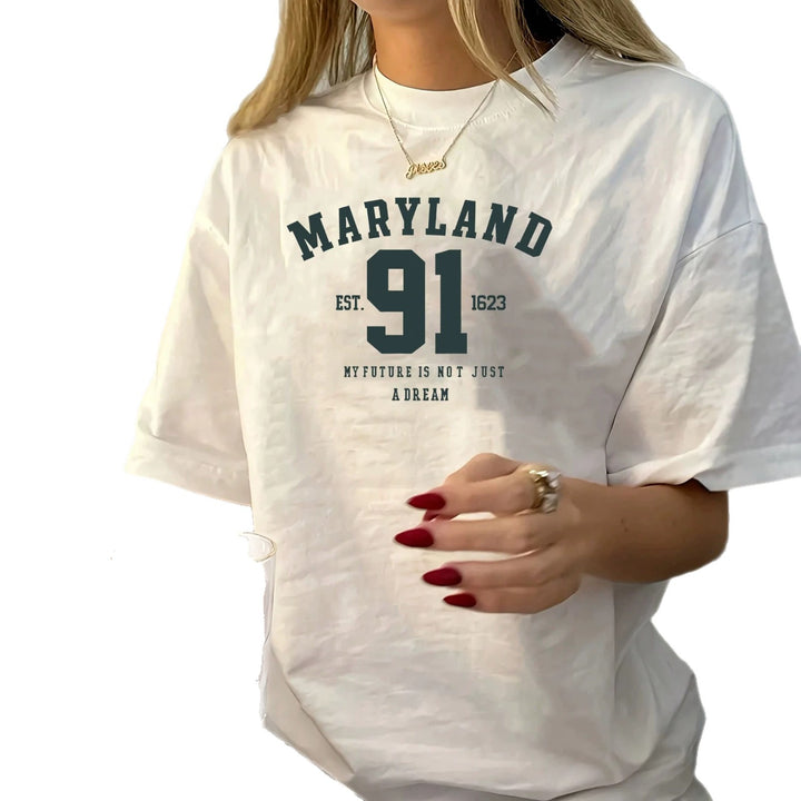 Dame oversized Bachelorette T-shirt med exklusiv tryck Mirla-Eva Jonsson