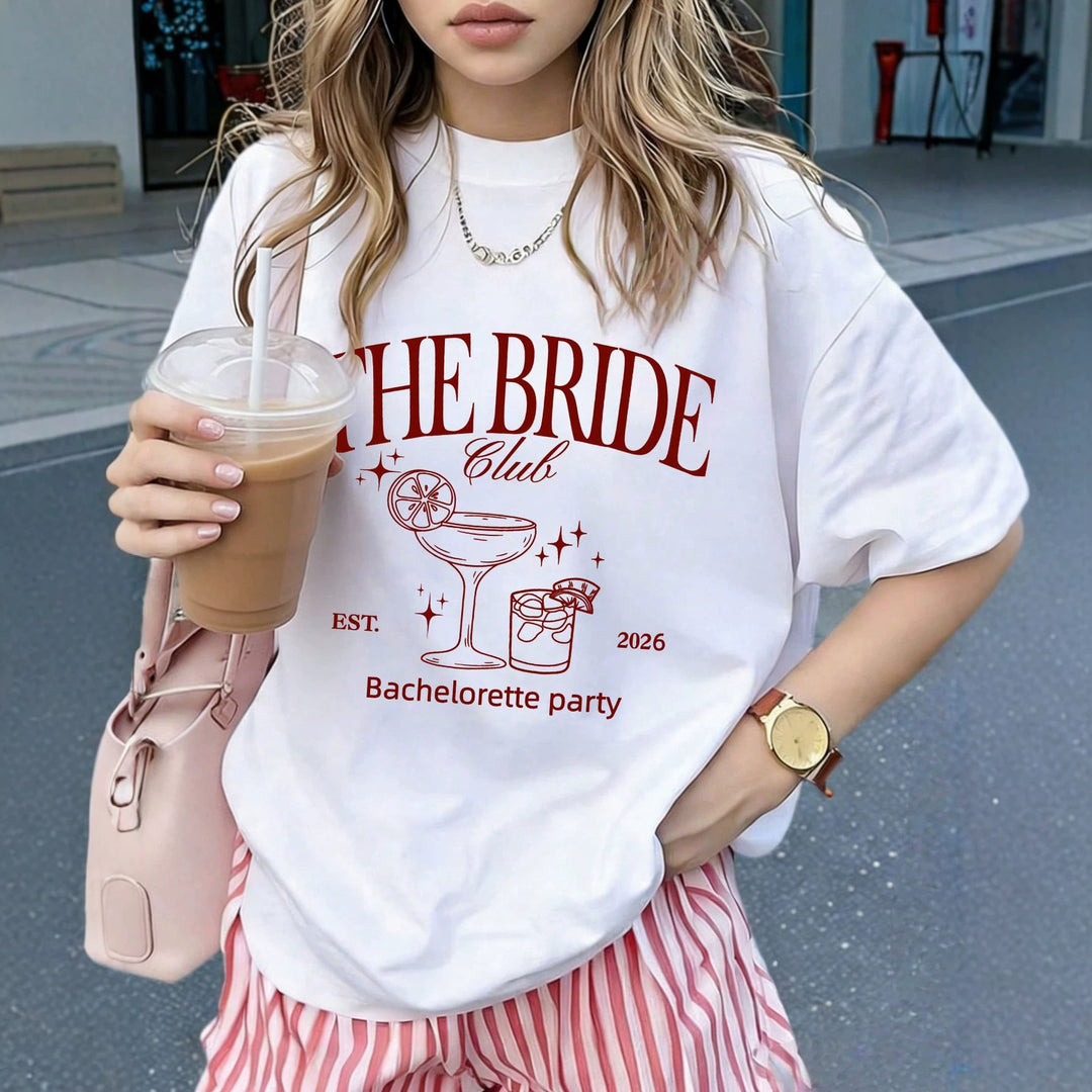 Dame oversized Bachelorette T-shirt med exklusiv tryck Mirla-Eva Jonsson