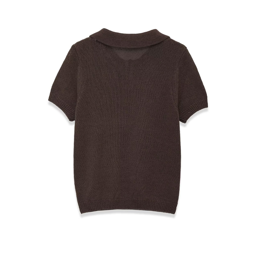 Dame polo shirt med elegant krage og høykvalitets knappdetaljer Mirla-Eva Jonsson