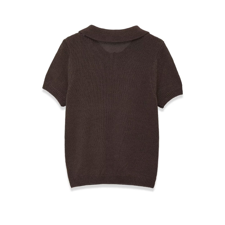 Dame polo shirt med elegant krage og høykvalitets knappdetaljer Mirla-Eva Jonsson