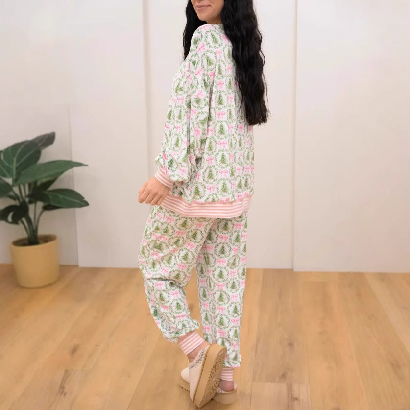 Dame pyjamas-set med mjukt och varmt tyg Mirla-Eva Jonsson