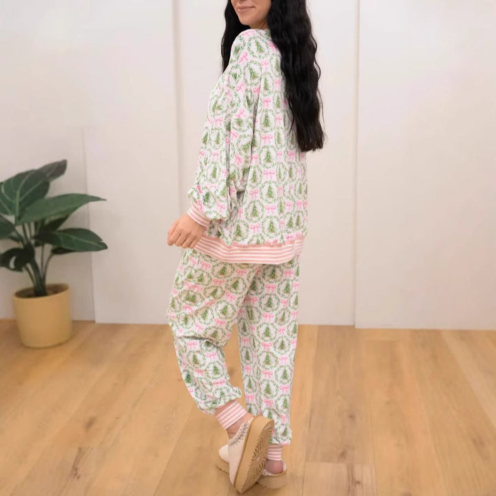 Dame pyjamas-set med mjukt och varmt tyg Mirla-Eva Jonsson
