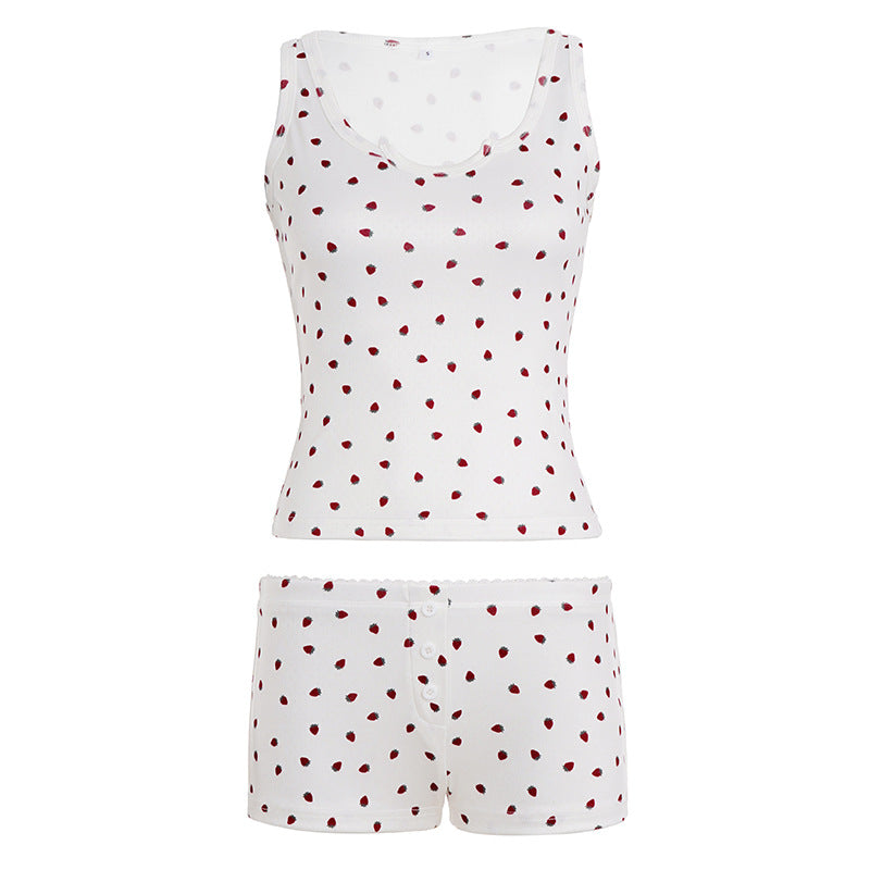 Dame pyjamaset med lekfullt prickdesign Mirla-Eva Jonsson
