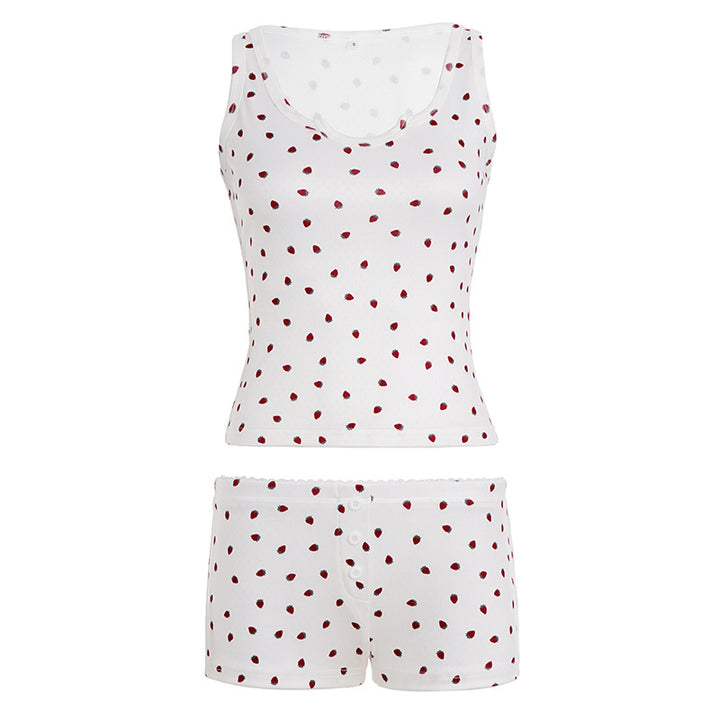 Dame pyjamaset med lekfullt prickdesign Mirla-Eva Jonsson