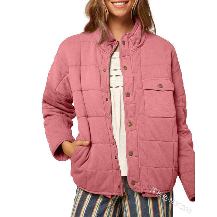 Dame quilted jacket with decorative button Mirla-Eva Jonsson