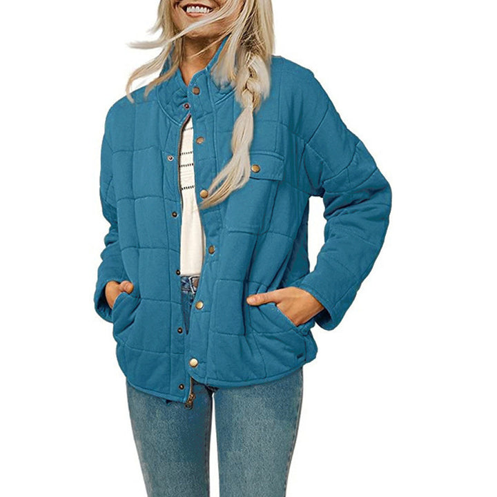 Dame quilted jacket with decorative button Mirla-Eva Jonsson