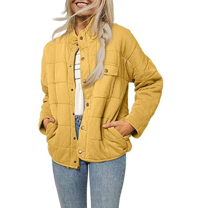 Dame quilted jacket with decorative button Mirla-Eva Jonsson