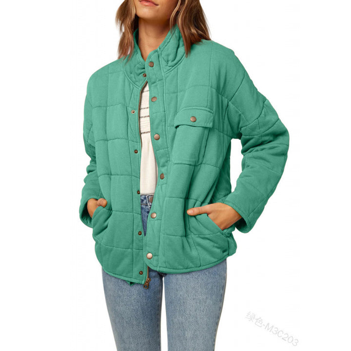 Dame quilted jacket with decorative button Mirla-Eva Jonsson